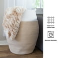 thumbnail image 2 of Home-Complete Cotton Rope Laundry Basket with Handles for Adult, Natural, 2 of 5