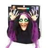 Happy Hallowwen Halloween Hanging Witch Character Light Up Eyes 3 feet Tall Scary Decoration