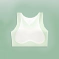 thumbnail image 5 of 2 Pack Sports Bra for Girls, Cotton Training Crop Bras with Adjustable Strap Seamless Sports Underwear, Teenage Girls Crop Top for 10-16 Years Green 10-11 Years, 5 of 6