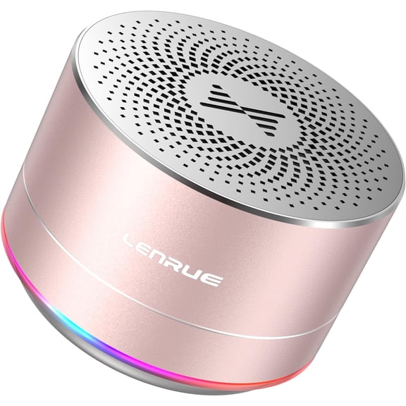 A2 Portable Wireless Bluetooth Speaker with Lights and Lanyard,5W Mini Small Metal Speakers Bluetooth 5.0/Aux-in for iPhone Android Home Outdoor, Gifts for Women/Girls