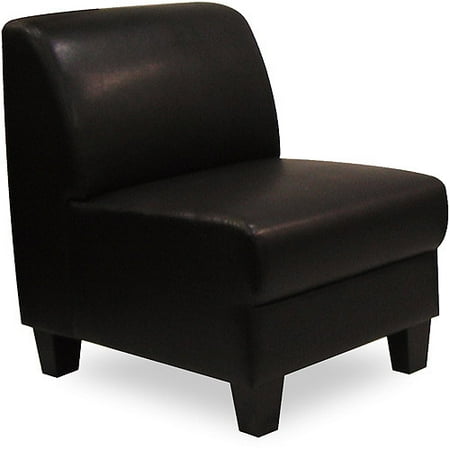 Homelegance Allen Vinyl Armless Chair in Dark Chocolate
