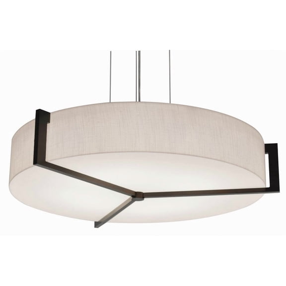 AFX Apex 17-inch Espresso LED Pendant, Jute Shade