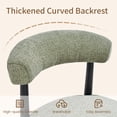 thumbnail image 6 of Usaint Mid Century Modern Dining Chairs Set of 6 Upholstered Fabric Kitchen Chairs with Solid Wood Legs for Dining Room Bedroom Study,Green, 6 of 7