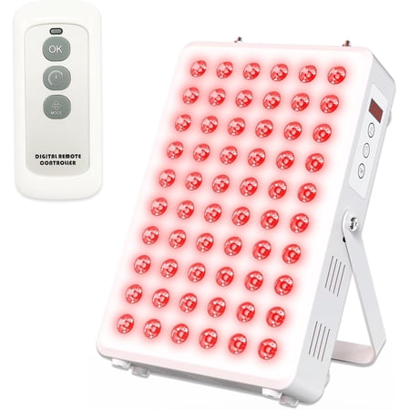 Compact Red Light Panel with Wireless Remote, Targeted Infrared Light Device for At-Home Wellness and Soothing Muscle Comfort