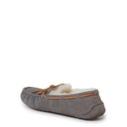 Fireside By Dearfoams Mens Victor Genuine Shearling Moccasin Slipper