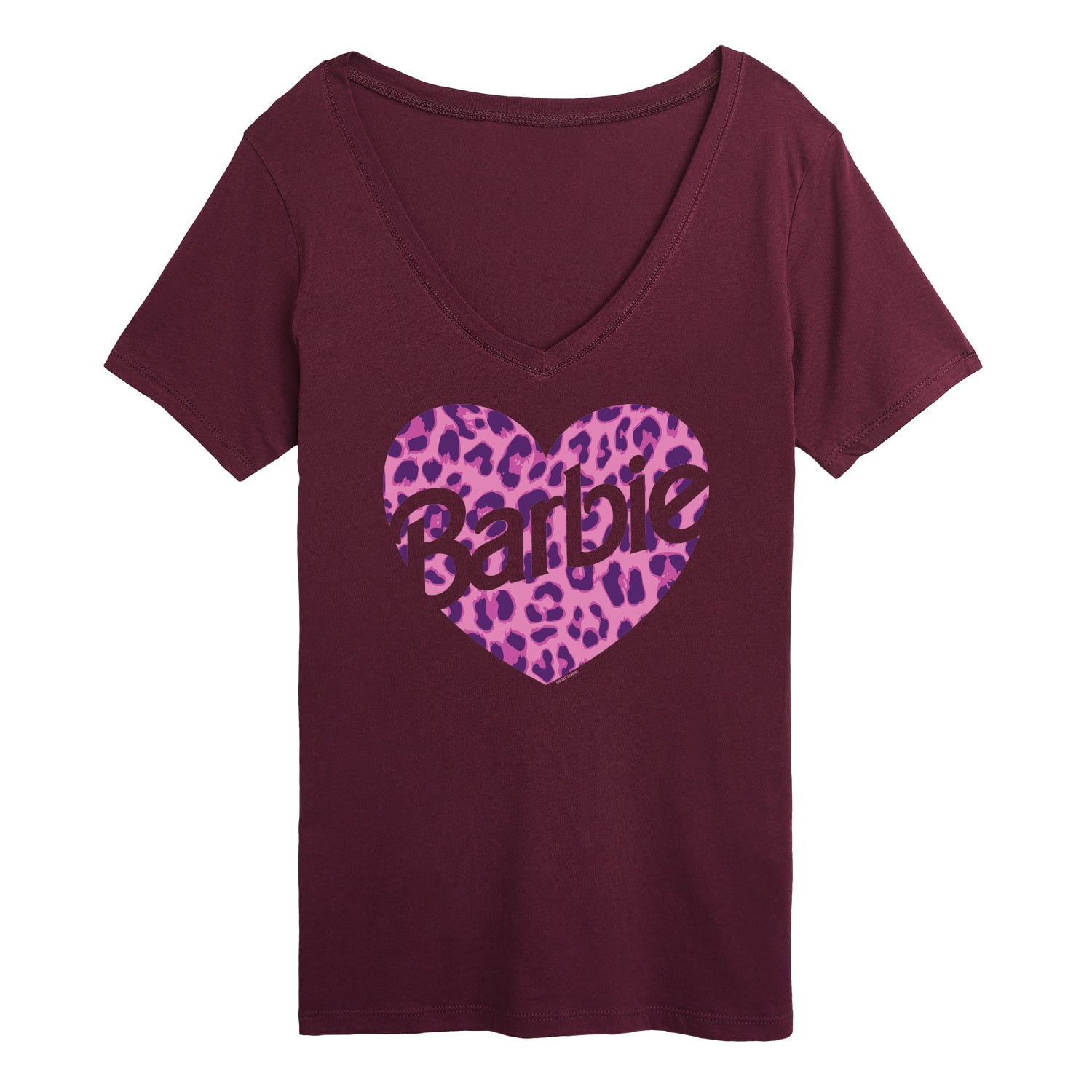 Barbie - Leopard Heart - I Love Barbie - Women's Short Sleeve Graphic V ...