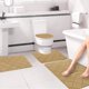 thumbnail image 4 of Fiudx Juego de Alfombras de Baño de Espuma, Suave Terciopelo Polar con Reverso Antideslizante, Muy Absorbentes, Lavables a Máquina, Juego de 4 Alfombras de Baño, Diseño Moderno, Multiusos, 40 X 60 Cm, 4 of 6