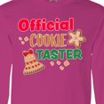 thumbnail image 4 of Inktastic Christmas Official Cookie Taster with Bell and Star Cookie Long Sleeve T-Shirt, 4 of 5