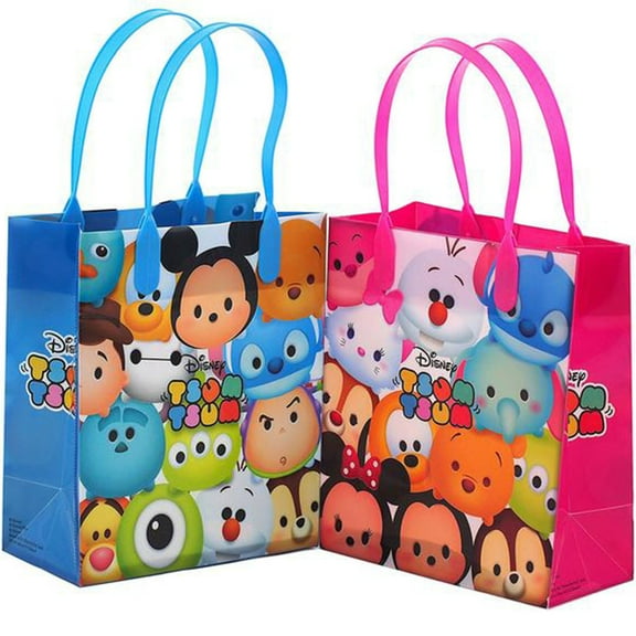Disney Tsum Tsum 12 Reusable Party Favors Small Goodie Gift Bags 6"