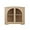 Natural, variant on 27" Floor Storage Cabinet, Mid-Century Wood Sideboard Buffet Cabinet with Display Arched Acrylic Door & 3-Level Adjustable Shelve for Bathroom, Living Room, Kitchen, Coofee Bar (Walnut)