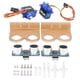 thumbnail image 1 of Componente electrónico, 2 juegos de sensor ultrasónico de robot de bricolaje, kit básico para automóvil inteligente, muy versátil, 1 of 9