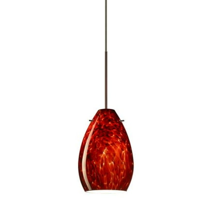 Besa Lighting 1XT-171341 Pera 1 Light Halogen Cord-Hung Mini Pendant with Garnet
