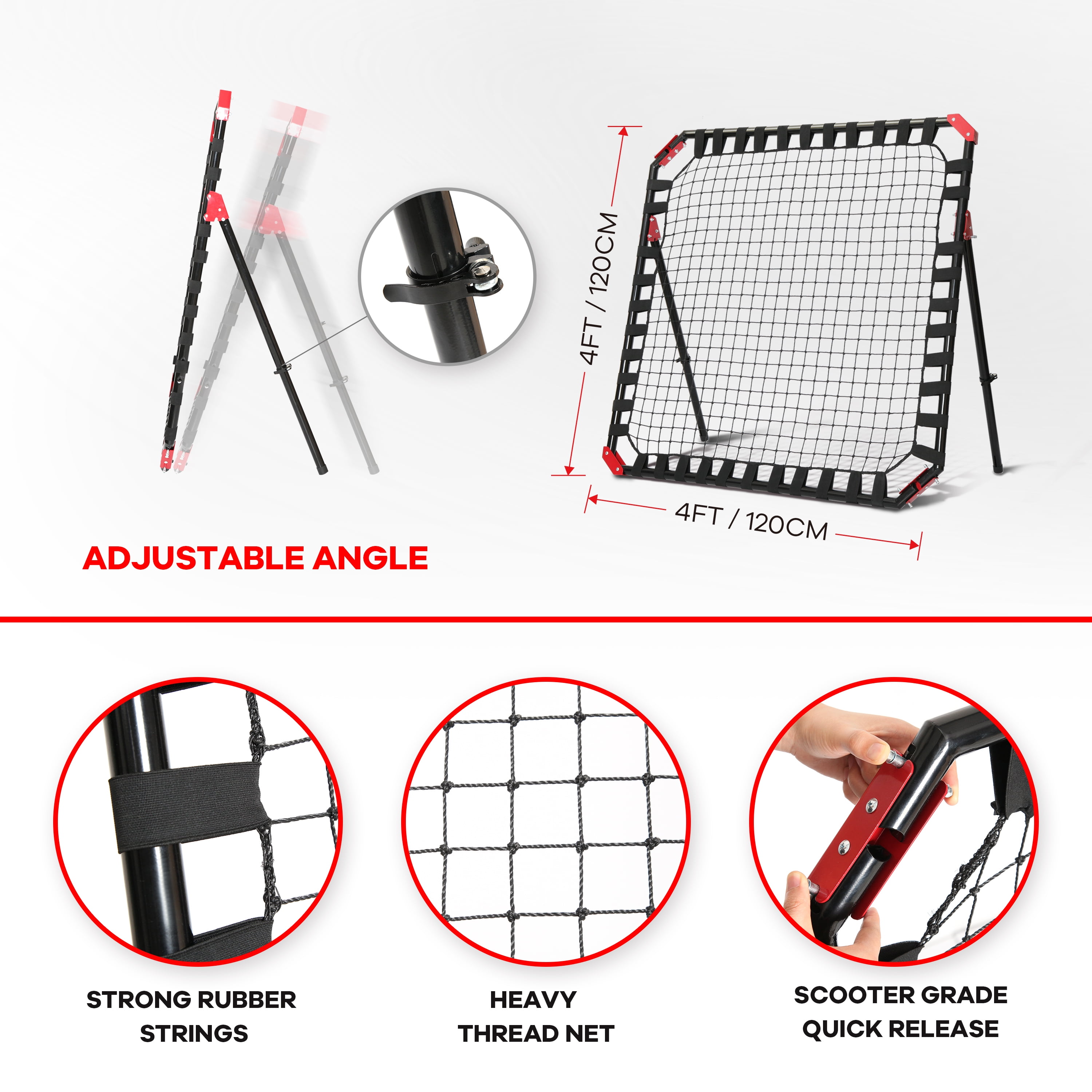 Soccer Rebounder Football Gifts | Kick-Back Rebound Net for Kids & Teens