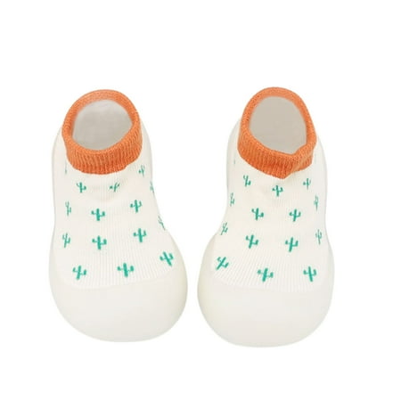 Baby Shoes Girl Formal Indoor Fruit Cute First Walkers Casual Elastic Socks Shoes Girls  Sneakers Size 20