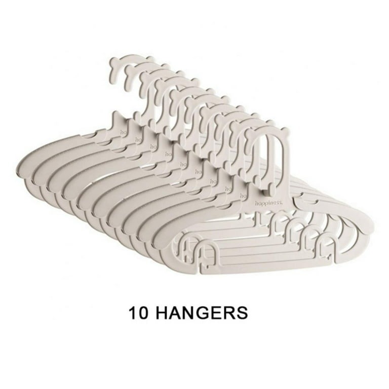 30 Pack Kids Hangers,Childrens Durable Plastic Infant Hangers for Kids Clothes,Non-Slip Baby Clothes Hangers,Extensible Toddler Hangers for Laundry