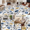 thumbnail image 6 of Yellow Blue Floral Washable Living Room Rugs 8'x10', Vintage Leaf Low Pile Throw Large Area Rug Non-Slip Sturdy Edge Binding Carpet for Bedroom Dining Room Office, 6 of 9