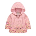 thumbnail image 2 of YUANxueke Girls Hoodie Windbreaker Printed Full Zip Jackets Casual Outdoor Fashion Windproof Jacket with Pockets,Pink,4-5 Years, 2 of 8