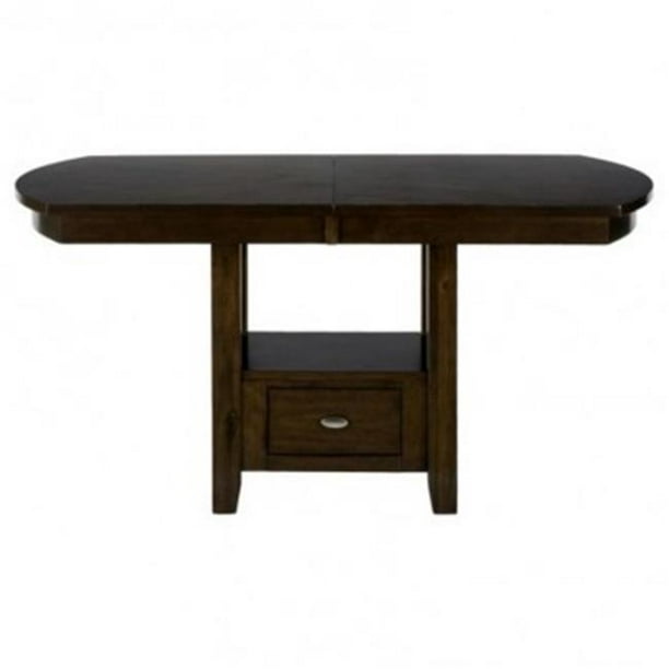 Jofran 836 78tbkt Mirandela High Low Dining Table With Storage Base Com Dining Table With Storage Base, Low Height Dining Table Dimensions