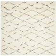 thumbnail image 4 of SAFAVIEH Casablanca Arturas Geometric Shag Area Rug, Ivory/Brown, 6' x 6' Square, 4 of 6