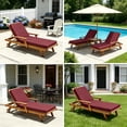 thumbnail image 7 of Millsilo Outdoor Chaise Lounge Cushion, 72" x 21" x 3" Patio Lounge Chair Cushion, Water-Resistant UV-Protected Replacement Cushion with High Density Foam, Burgundy, 7 of 7