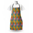 thumbnail image 3 of Funny Apron, Colorful Continuous Pattern of Grumpy Face Cats Cool Angry Pet Cartoon Graphic, Unisex Kitchen Bib with Adjustable Neck for Cooking Gardening, Adult Size, Multicolor, by Ambesonne, 3 of 4