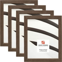 Craig Frames Farmhouse Essentials Tall, 4x10 inch Picture Frame, Muskrat Brown, Set of 4