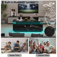 thumbnail image 6 of Yeahumalia Modern LED Coffee Table with Wireless Charging and Bluetooth Speaker, Black, 6 of 8