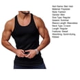 thumbnail image 7 of Pink Season O-Neck Sleeveless Racerback Men Vest Summer Ribbed Solid Color Fitness Vest Top, 7 of 7