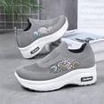thumbnail image 6 of ibiyuan Orthopedic Dress Sneakers Women Knit Upper Embroidery Women's Walking Shoes Arch Support Walking Anti-Skid Women's Sneakers Casual Hands-Free Womens Mary Jane Shoes Go Walk Shoes, 6 of 6