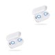 thumbnail image 4 of Monstrate Auriculares Auriculares impermeables compatibles con Bluetooth Auriculares Blanco Azul Blanco azul 2Conjunto, 4 of 6
