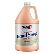 Sanit Silky Clean Antibacterial Liquid Gel Hand Soap Refill - Advanced Formula with Coconut Oil and Aloe Vera - All Natural Moisturizing Hand Wash - Made in USA, Original Gold, 1 Gallon