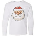 thumbnail image 3 of Inktastic Cute Santa Claus Face Long Sleeve Youth T-Shirt, 3 of 5