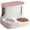 PINK, variant on DENZUS Automatic Cat Feeder, 2-in-1 Gravity Pet Food and Water Dispenser for Cats and Small Dogs (Gray)