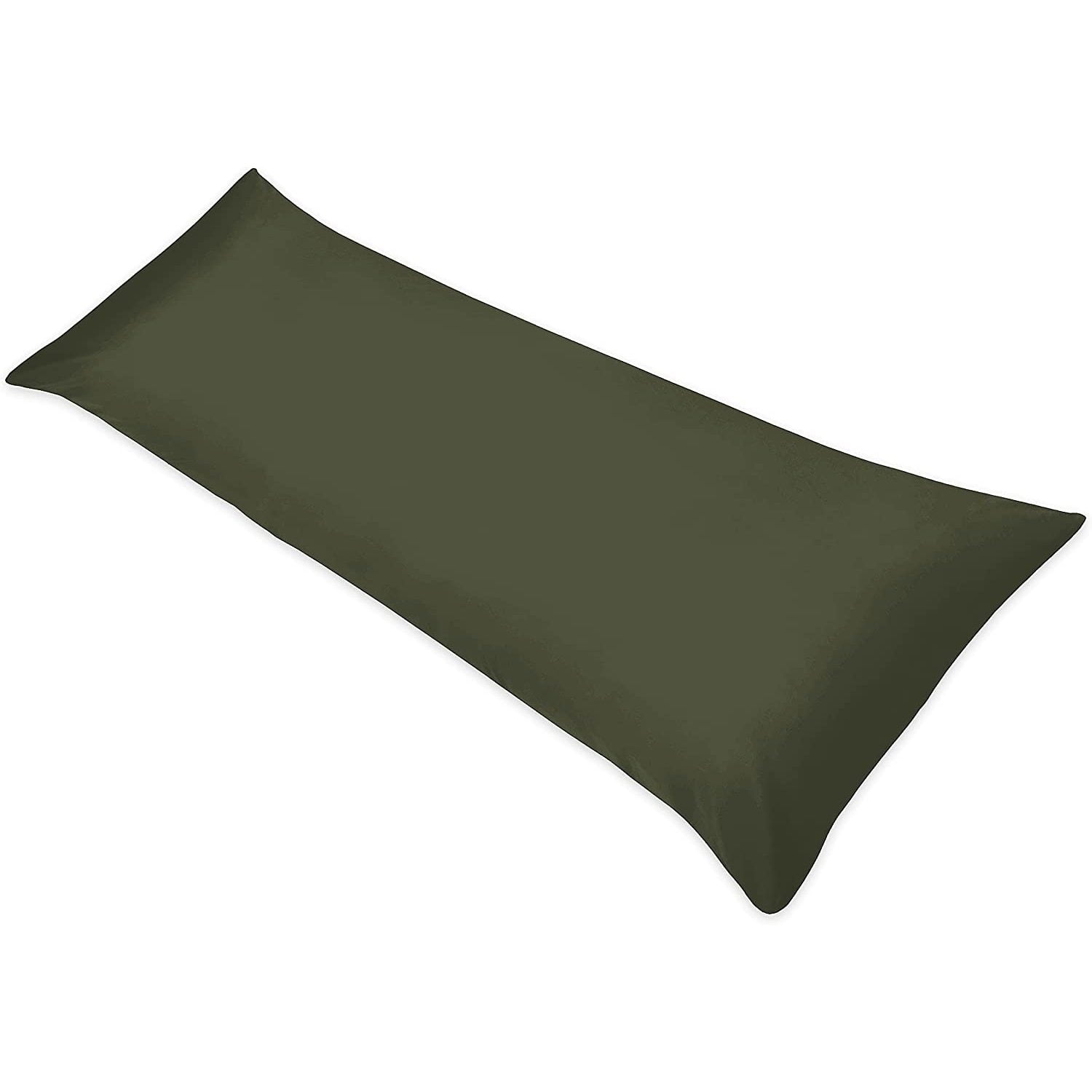 HElectQRIN Dark Green Body Pillow Case Cover (Pillow Not Included