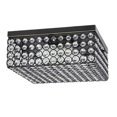 thumbnail image 1 of Elegant Designs 12 Inch Elipse Crystal 2 Light Square Ceiling Flush Mount&amp;#44; Restoration Bronze, 1 of 2