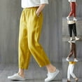 thumbnail image 4 of Comfortable and Stylish Women\'s Loose Elastic Waist Cotton Linen Pants for a, 4 of 11