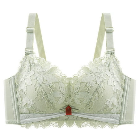 Bras for Women Lace Bralettes Push Up Underwire Full Coverage Push Up Comfort Workout Yoga Everyday Bra Green 1 42 B