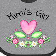 thumbnail image 4 of Inktastic Mimi's Girl- Heart Flowers Girls Baby Bib, 4 of 4