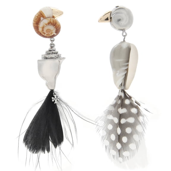 Tory Burch Natural Feather Bird Earring