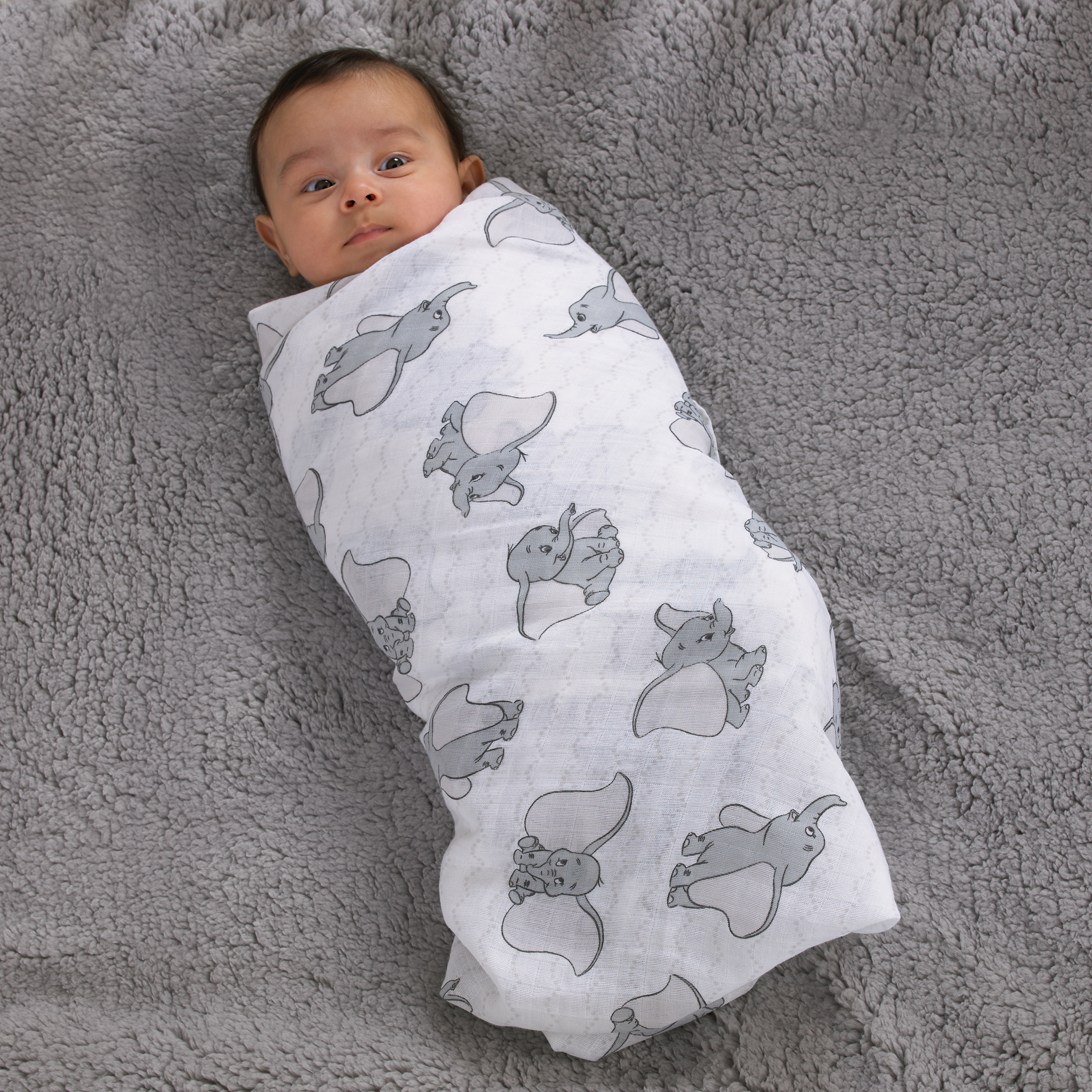 Disney Dumbo 3 Piece Muslin Swaddle Baby Blankets