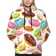 thumbnail image 5 of Bingfone Color Donut Men'S Drawstring Hoodie Long Sleeve Pocket Sweatshirts-3x-Large, 5 of 9