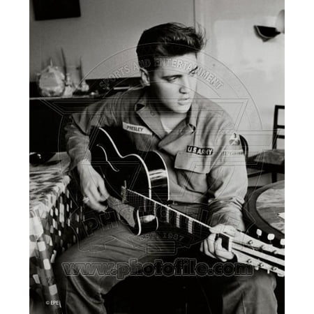 - Official 8x10 Glossy Photo (wearing US army jacket), Offically licensed Elvis Presley memorabilia By Elvis Presley,USA