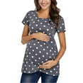 thumbnail image 3 of DYMADE Women Polka Dot Print Maternity Loose Blouse Top, 3 of 6