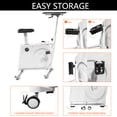 thumbnail image 3 of 8-Level Magnetic Resistance Exercise Bike Desk, Office Desk Workstation W/ Adjustable Desk & Leather Seat, Exercise Bikes With Desk W/ Build-In LCD Monitor, Home Exerwork Bike Max 285 Lbs, White, 3 of 7