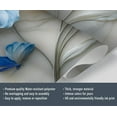 thumbnail image 4 of Relief White Flowers Mural Wallpaper, Blue Butterfly Wall Mural, Marble 3D Murals, Modern Light Luxury Marble Texture Large Wallpaper For Living Room Bedroom 55"W x 28"H (Not Peel and Stick), 4 of 6