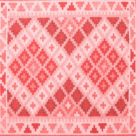 Ahgly Company Indoor Square Southwestern Red Country Area Rugs, 8' Square