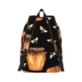 thumbnail image 3 of Balery Bee and Honey Vintage Canvas Backpack for Men and Women - Large Capacity, Durable Travel Laptop Bag for School, Work, Hiking, and Outdoor Activities, 3 of 7
