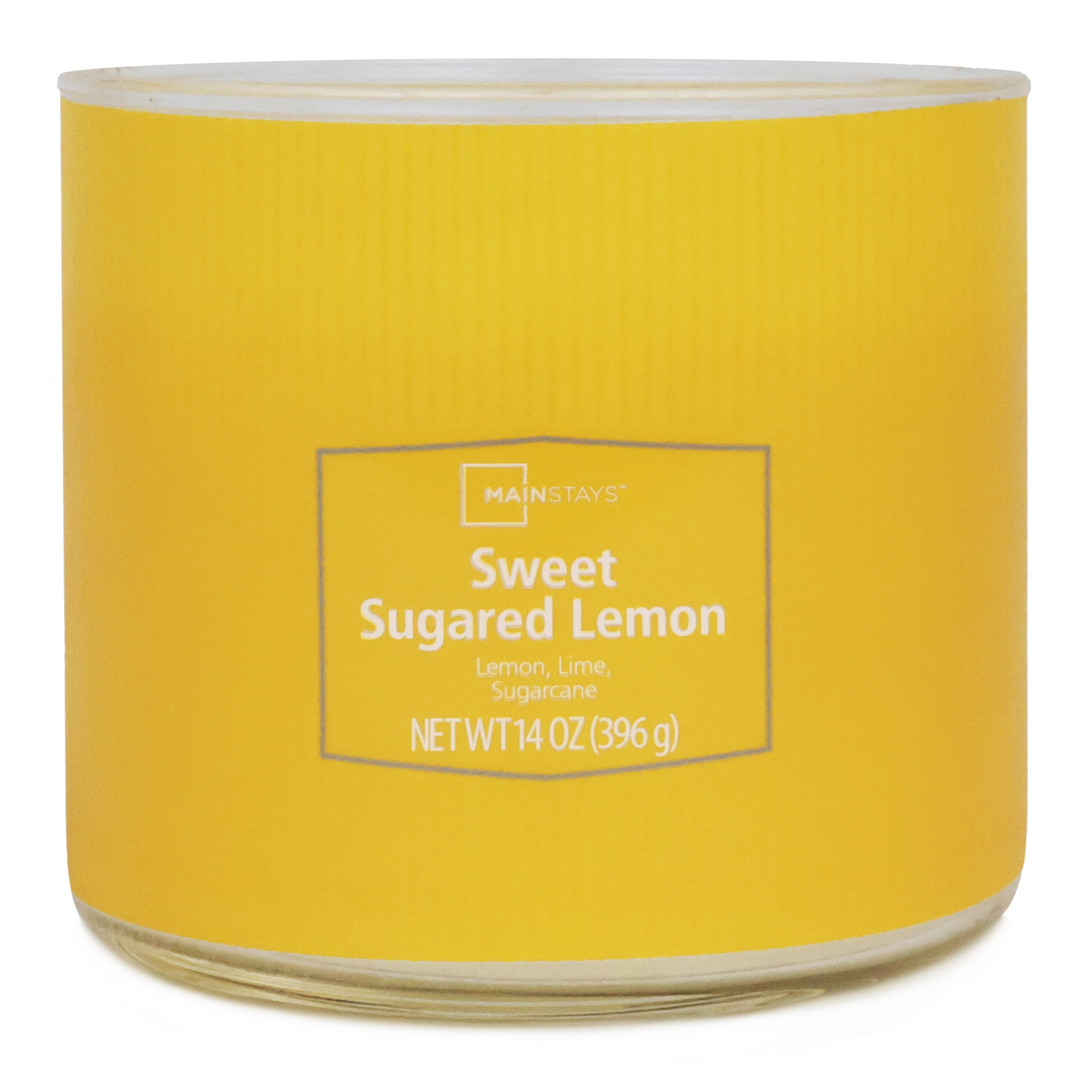 Mainstays 3-Wick Textured Wrap Sweet Sugared Lemon Candle, 14 Ounce
