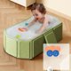 thumbnail image 4 of Bañera plegable para bebés | Gran tina para niños con 5 pelotas y 2 patitos de juguete de agua | Tina portátil para bebés de 0 a 8 años | Diseño resistente con drenaje fácil y ahorro de espacio, 4 of 6