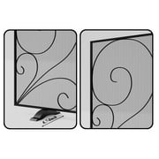 Fire Beauty Single Panel Fireplace Screen Handcrafted Solid Wrought Iron Mesh, Heat-Resistant Fire Spark Guard for Fireplace-Black